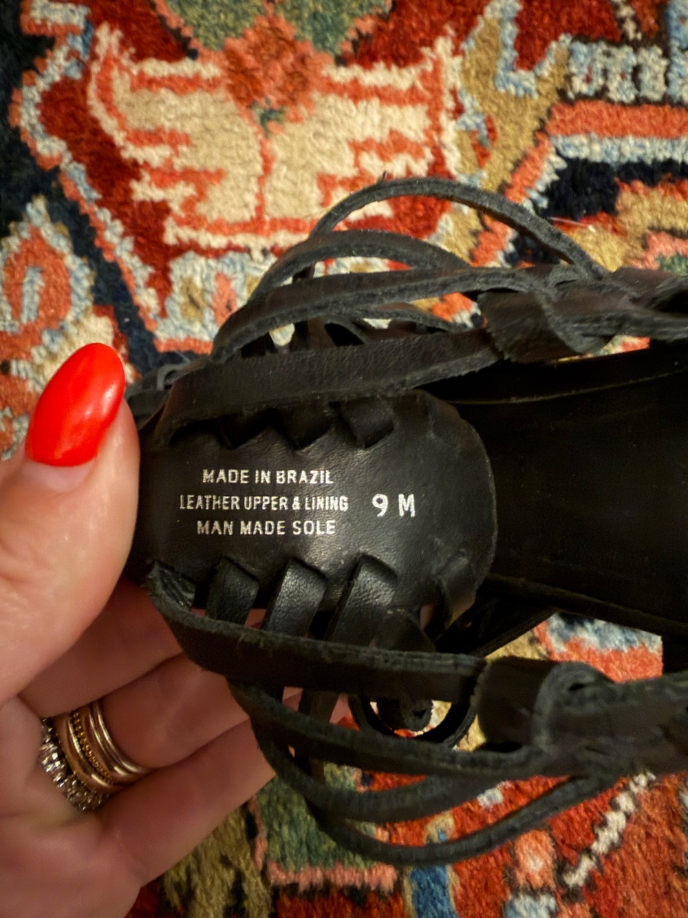 Tory Burch Black Woven Leather Heels - Picture 5 of 5